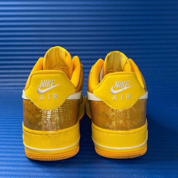 Size 7.5- Nike Air Force 1 AF1 DEL SOL Yellow Gold Shoes Sneakers 315115-714 - Picture 7 of 8